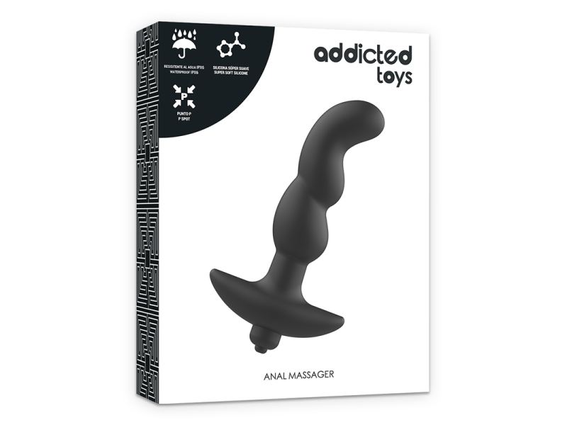 ADDICTED TOYS - ANAL MASSAGER WITH BLACK VIBRATION MODEL 2