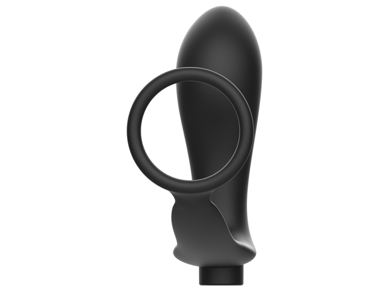 ADDICTED TOYS - PENIS RING WITH REMOTE CONTROL ANAL PLUG BLACK RECHARGEABLE