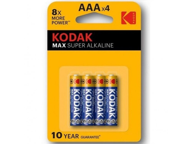 KODAK - MAX SUPER ALKALINE BATTERY AAA LR03 BLISTER * 4