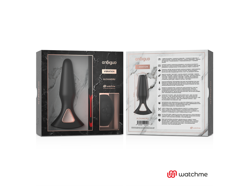 ANBIGUO - WATCHME REMOTE CONTROL VIBRATOR ANAL PLUG ALEXANDRU