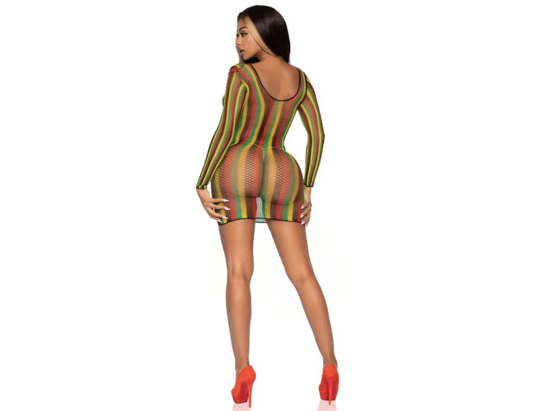 LEG AVENUE - RASTA MINI DRESS ONE SIZE