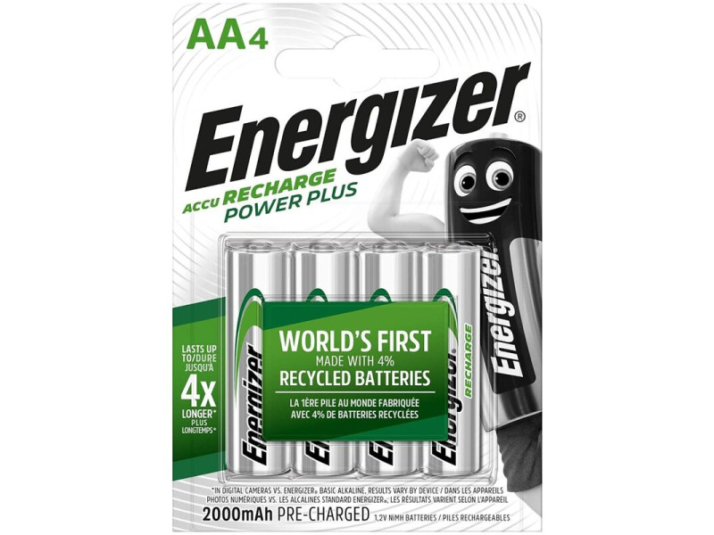 ENERGIZER - RECHARGEABLE BATTERIES AA4 BLISTER 4