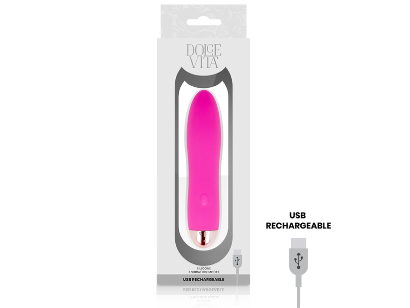 DOLCE VITA - RECHARGEABLE VIBRATOR FOUR PINK 7 SPEEDS