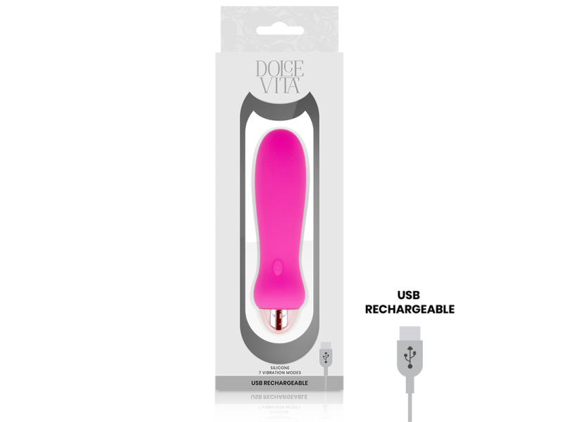 DOLCE VITA - RECHARGEABLE VIBRATOR FIVE PINK 7 SPEEDS