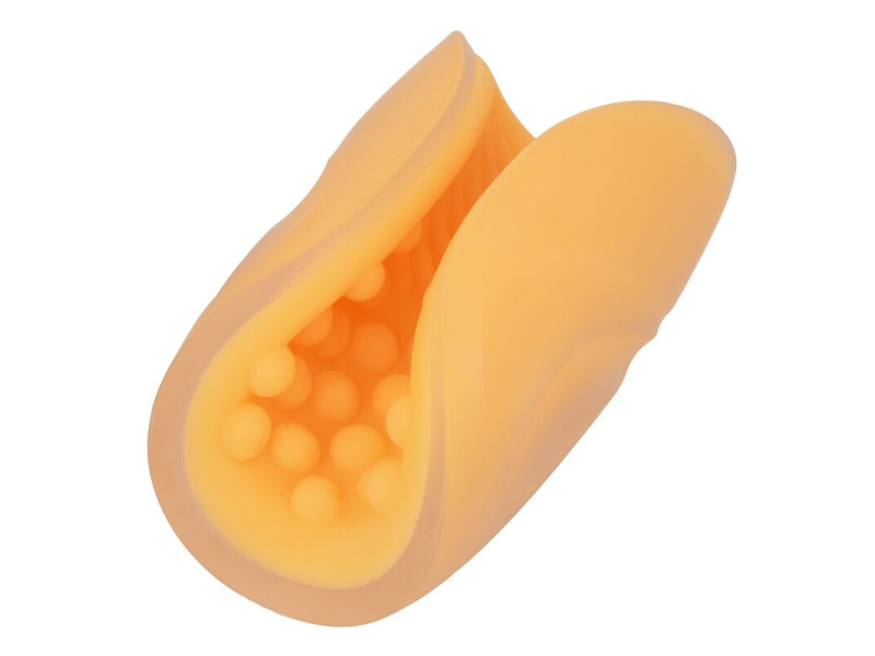 CALEXOTICS - BEADED GRIP MASTURBATOR ORANGE