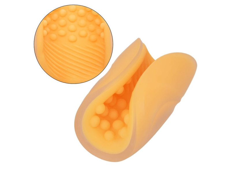 CALEXOTICS - BEADED GRIP MASTURBATOR ORANGE