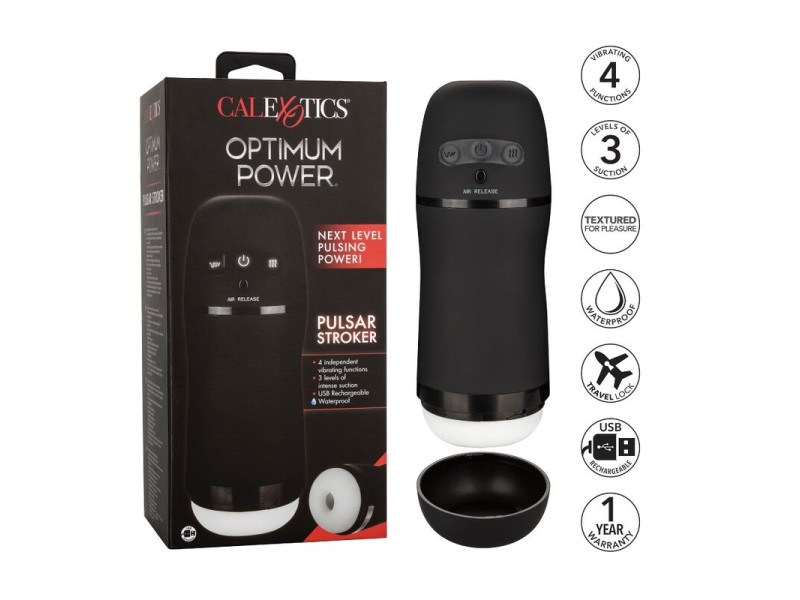 CALEXOTICS - OPTIMUM POWER STROKER VIBRATING AND SUCTION FUNCTIONS