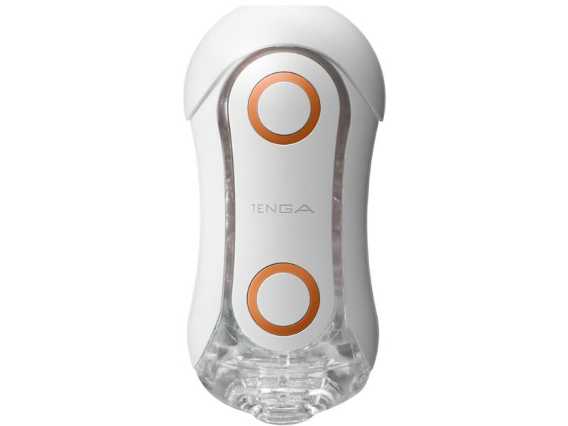 TENGA - FLIP ORB STRONG CRASH MASTURBATOR WHITE AND ORANGE