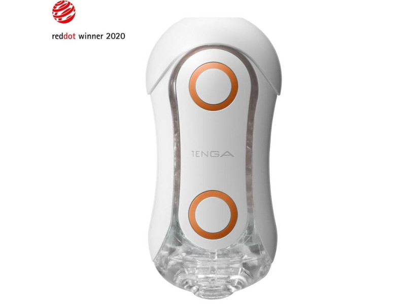 TENGA - FLIP ORB STRONG CRASH MASTURBATOR WHITE AND ORANGE