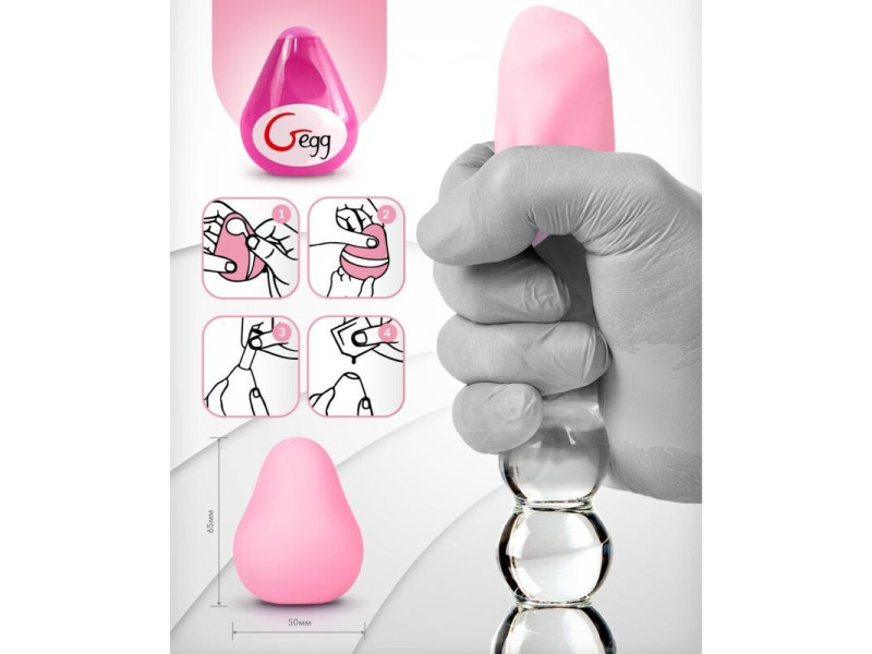 G-VIBE - REUSABLE TEXTURED MASTURBATOR EGG PINK