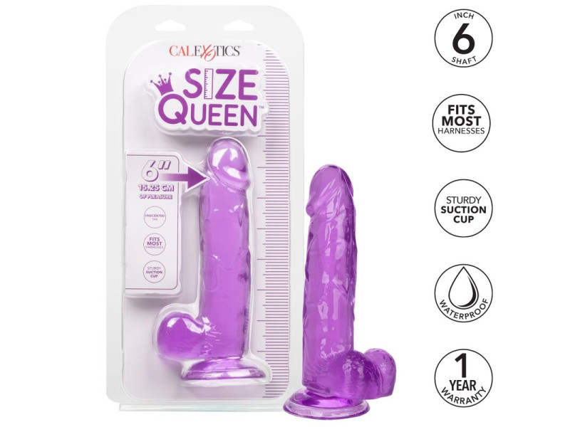 CALEXOTICS - SIZE QUEEN DILDO PURPLE 15.3 CM