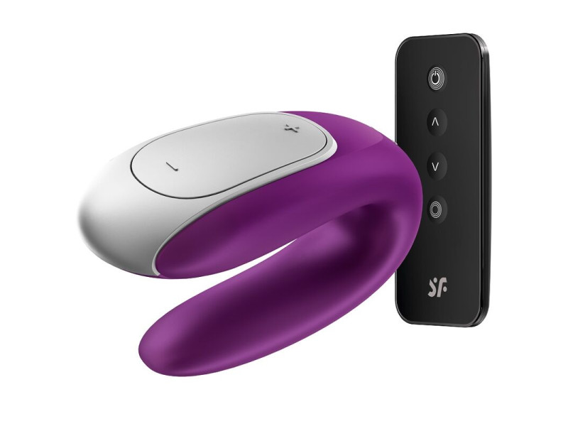 SATISFYER - DOUBLE FUN PARTNER VIBRATOR PURPLE