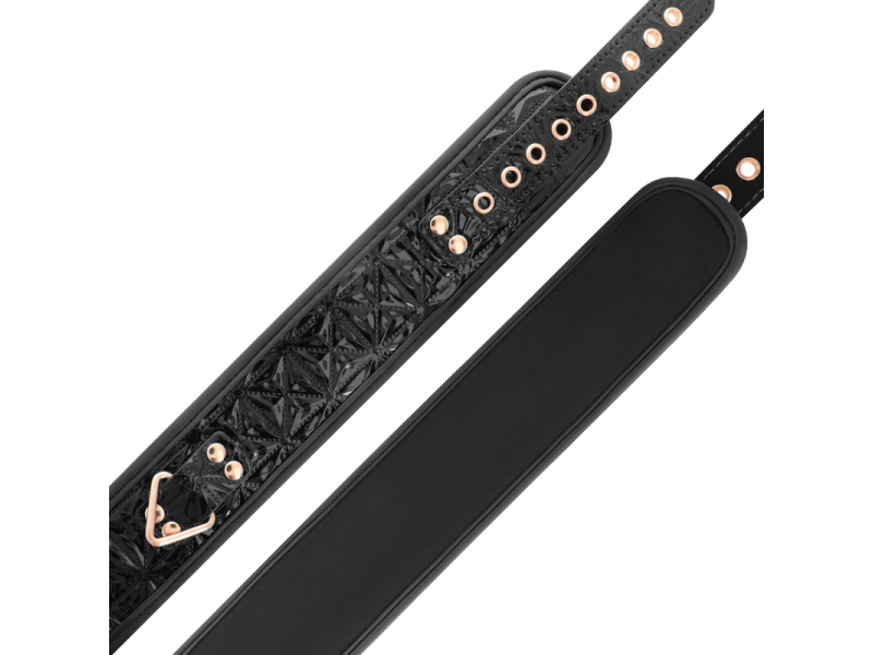 BEGME - BLACK EDITION PREMIUM VEGAN LEATHER COLLAR WITH NEOPRENE LINING