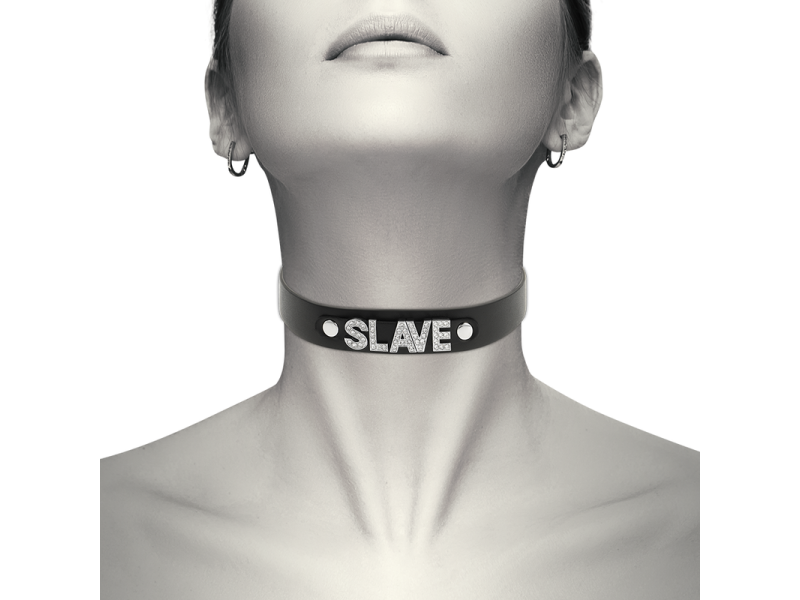 COQUETTE CHIC DESIRE - SLAVE VEGAN LEATHER CHOKER