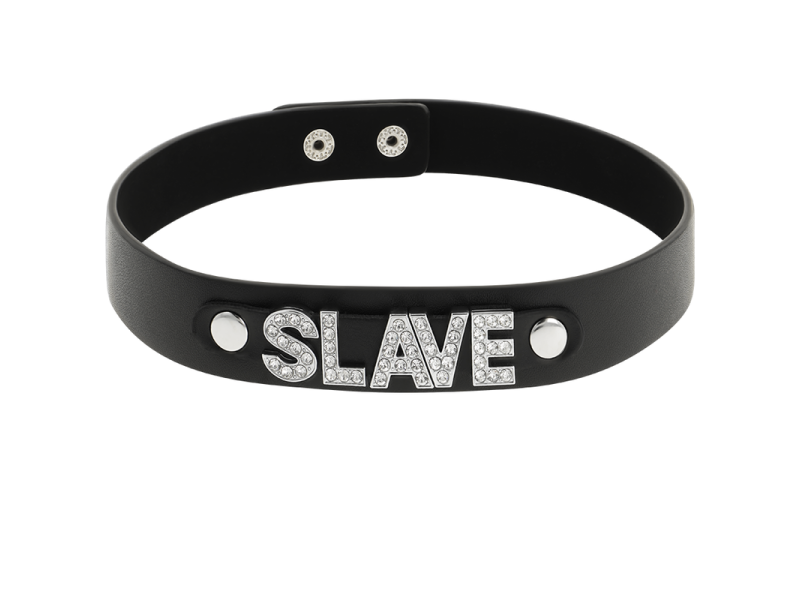 COQUETTE CHIC DESIRE - SLAVE VEGAN LEATHER CHOKER