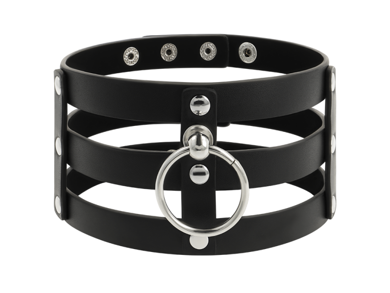 COQUETTE CHIC DESIRE - FETISH STYLE VEGAN LEATHER CHOKER