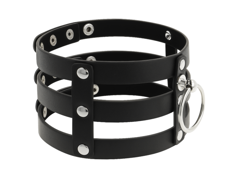 COQUETTE CHIC DESIRE - FETISH STYLE VEGAN LEATHER CHOKER