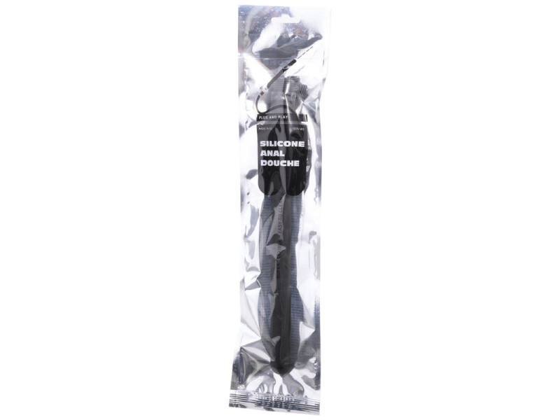 ALL BLACK - SHOWER ANAL SILICONE SISTEMA STOPPER 27 CM