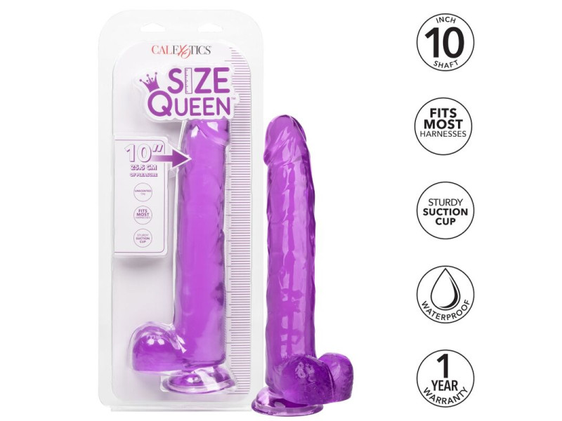 CALEXOTICS - SIZE QUEEN DILDO PURPLE 25.5 CM