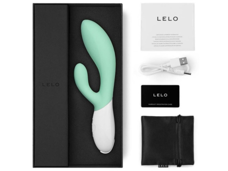 LELO - INA 3 GREEN RABBIT VIBRATOR LUXURY SEAWEED