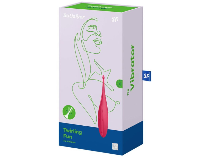 SATISFYER - TWIRLING FUN TIP VIBRATOR RED