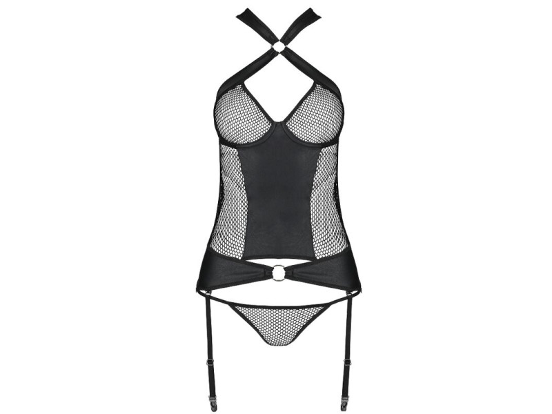 PASSION - AMANDA CORSET ECOLOGICAL LEATHER L/XL