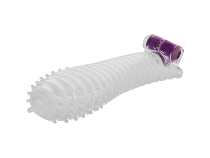 OHMAMA - TEXTURED PENIS SHEATH WITH VIBRATING BULLET