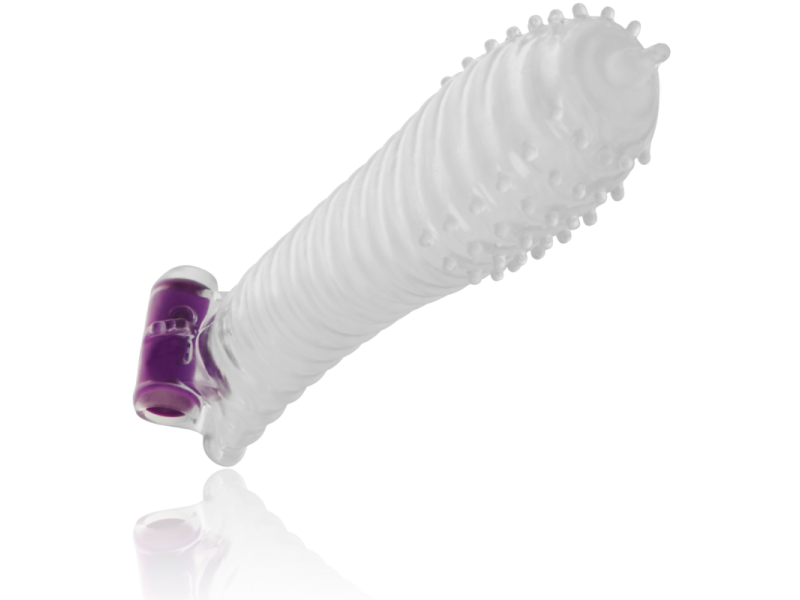 OHMAMA - TEXTURED PENIS SHEATH WITH VIBRATING BULLET