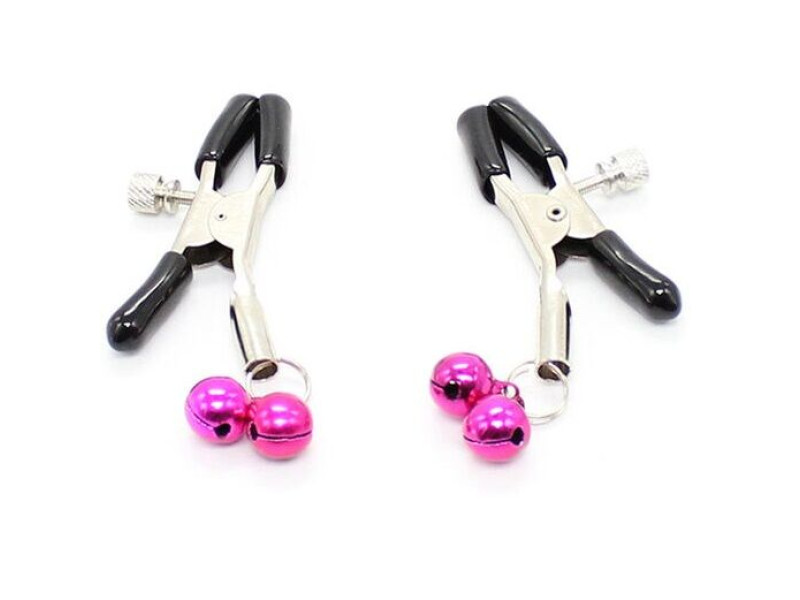 OHMAMA FETISH - NIPPLE CLAMPS WITH PINK BELL