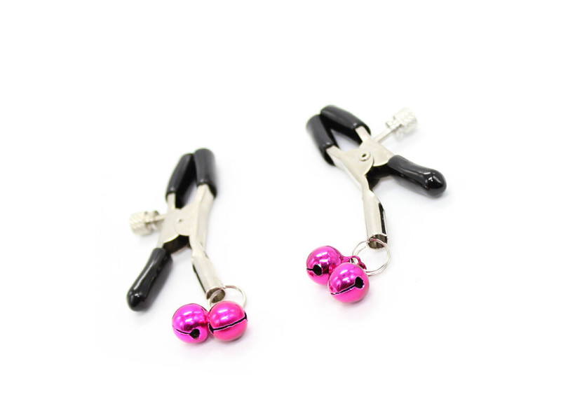 OHMAMA FETISH - NIPPLE CLAMPS WITH PINK BELL