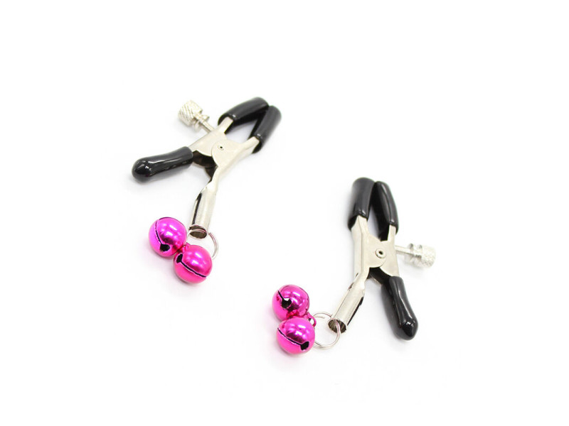 OHMAMA FETISH - NIPPLE CLAMPS WITH PINK BELL