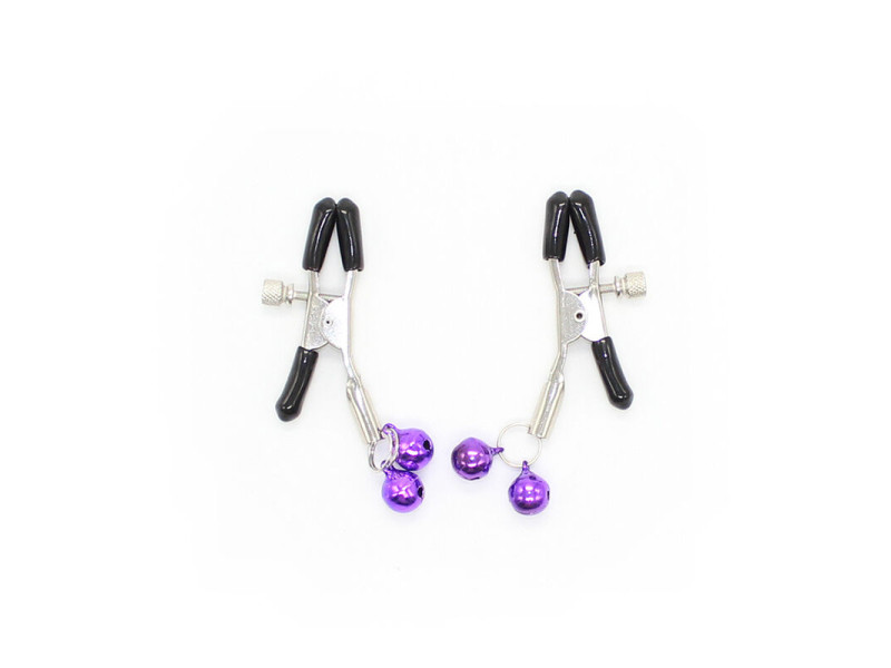 OHMAMA FETISH - NIPPLE Clamps WITH LILAC BELL