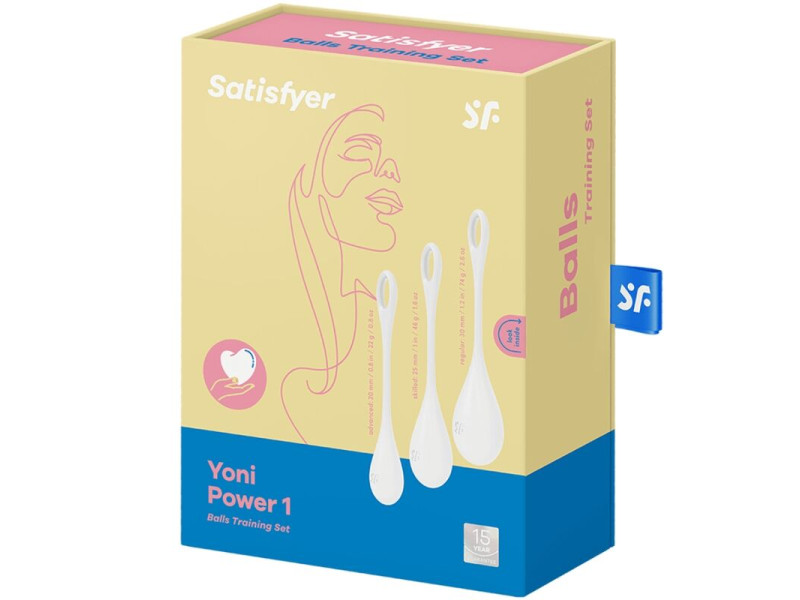 SATISFYER - YONI POWER 1 TRAINING SET WHITE