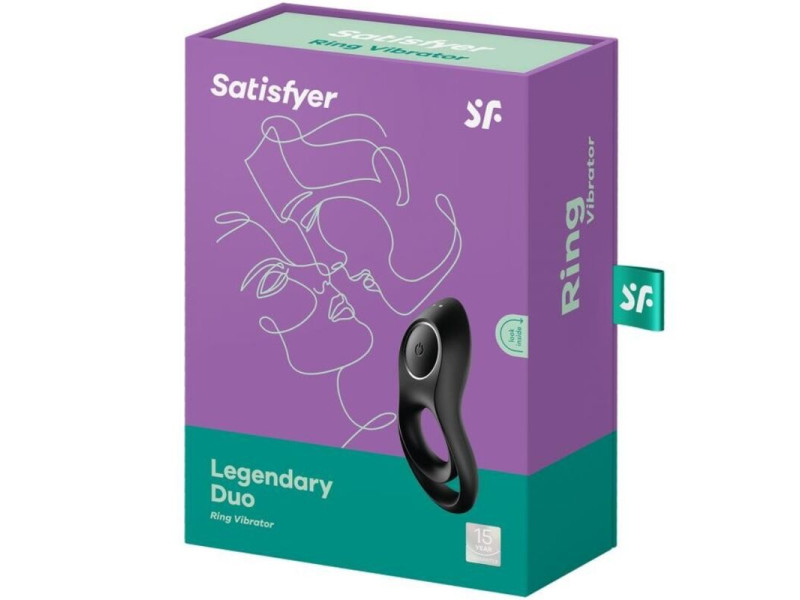 SATISFYER - LEGENDARY DUO RING VIBRATOR BLACK