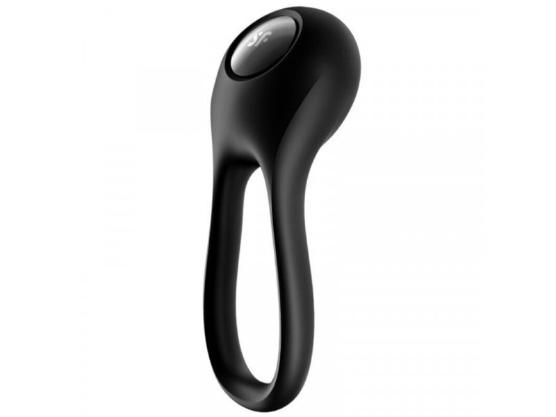 SATISFYER - MAJESTIC DUO RING VIBRATOR BLACK