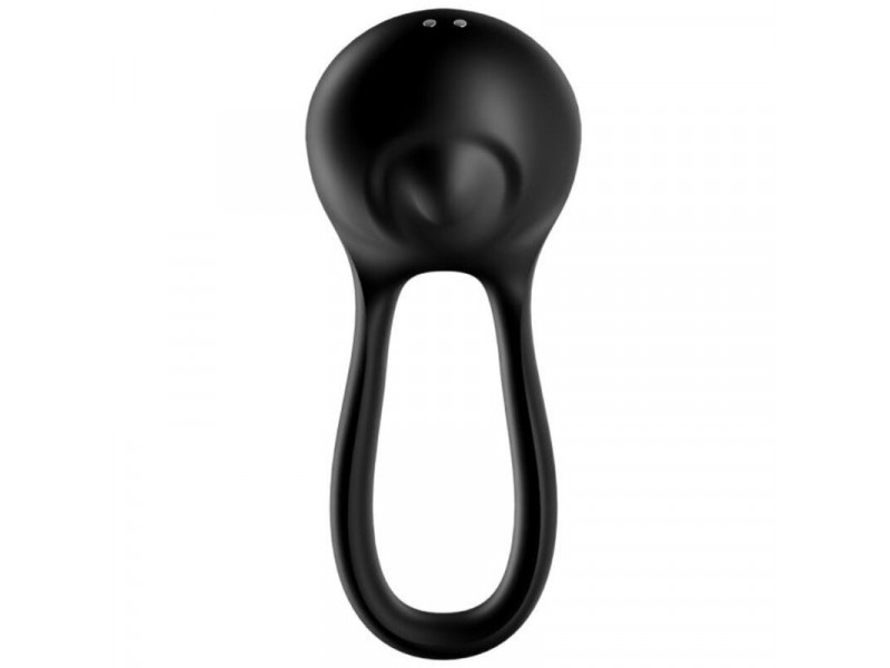 SATISFYER - MAJESTIC DUO RING VIBRATOR BLACK