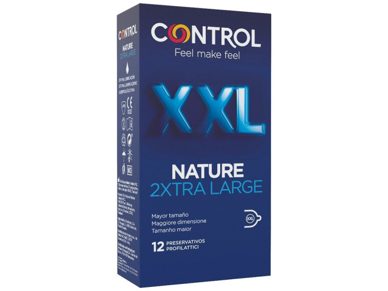 CONTROL - NATURE 2XTRA LARGE XXL CONDOMS - 12 UNITS