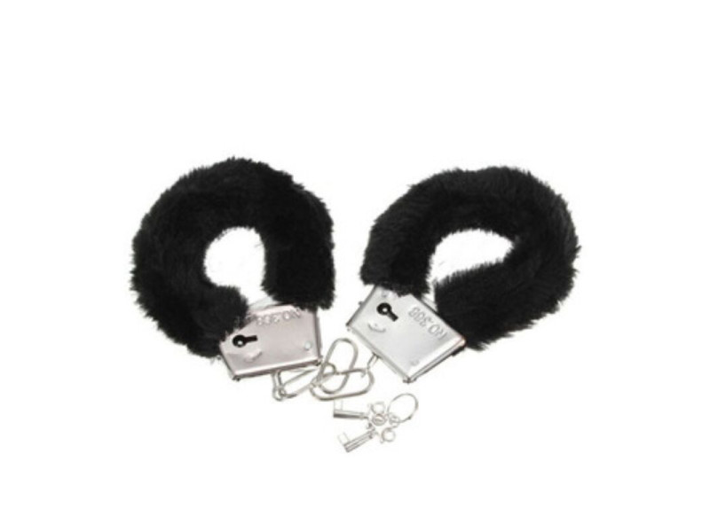 DIABLO PICANTE - PLEASURE FURRY HANDCUFFS BLACK