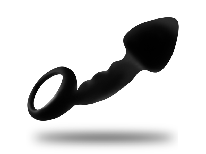 OHMAMA - RIBBED ANAL PLUG WITH RING