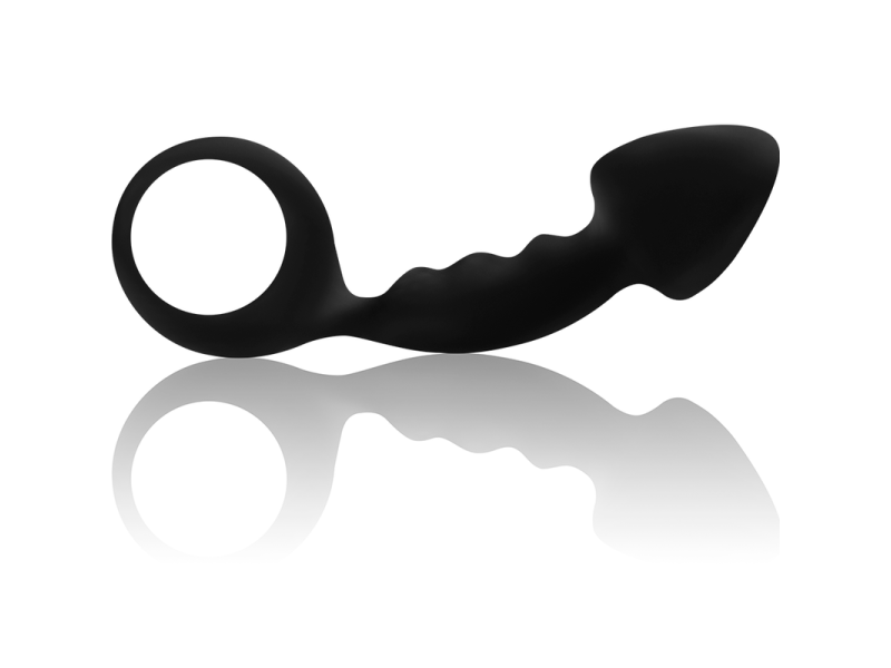 OHMAMA - RIBBED ANAL PLUG WITH RING