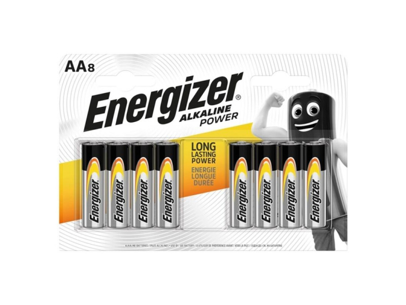 ENERGIZER - POWER ALKALINE BATTERY AA LR6 8 UNIT