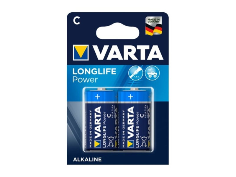 VARTA - LONGLIFE POWER ALKALINE BATTERY C LR14 2 UNIT