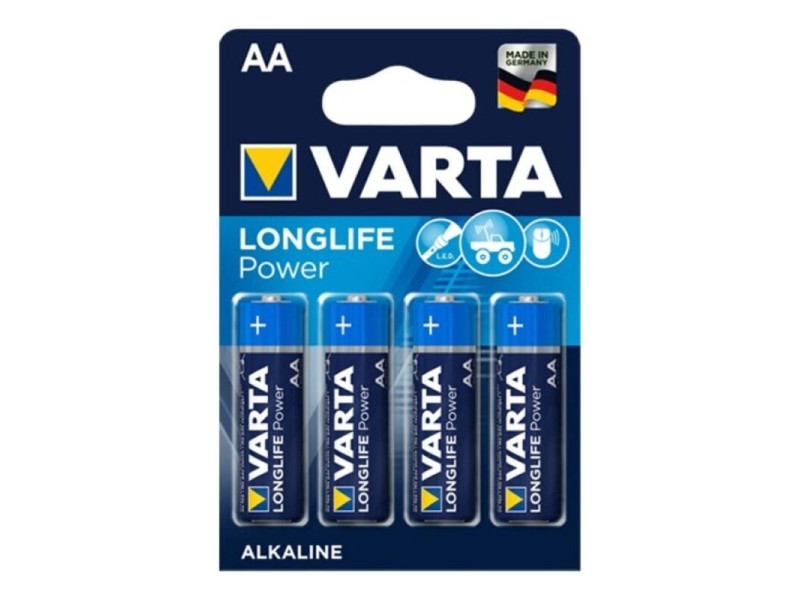 VARTA - LONGLIFE POWER ALKALINE BATTERY AA LR6 4 UNIT