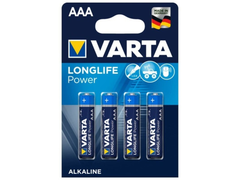 VARTA - LONGLIFE POWER ALKALINE BATTERY AAA LR03 4 UNIT