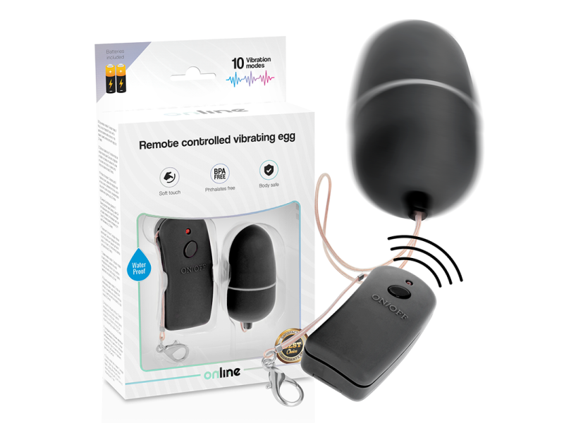 ONLINE - REMOTE CONTROLLED VIBRATING EGG BLACK