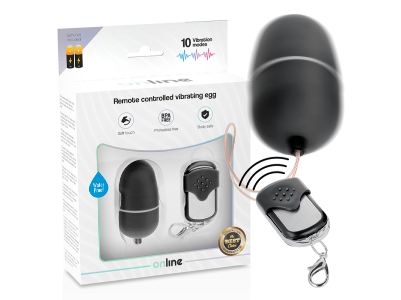 ONLINE - REMOTE CONTROL VIBRATING EGG M BLACK