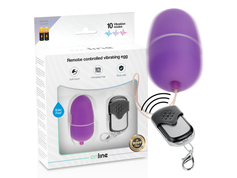 ONLINE - REMOTE CONTROL VIBRATING EGG M PURPLE