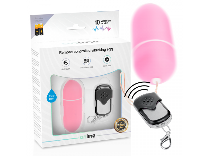 ONLINE - REMOTE CONTROL VIBRATING EGG L PINK