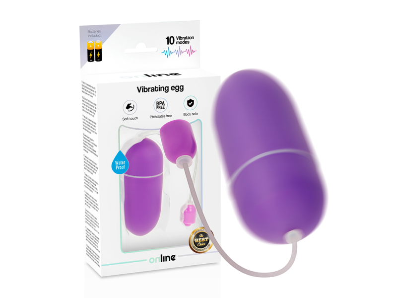 ONLINE - WATERPROOF VIBRATING EGG PURPLE