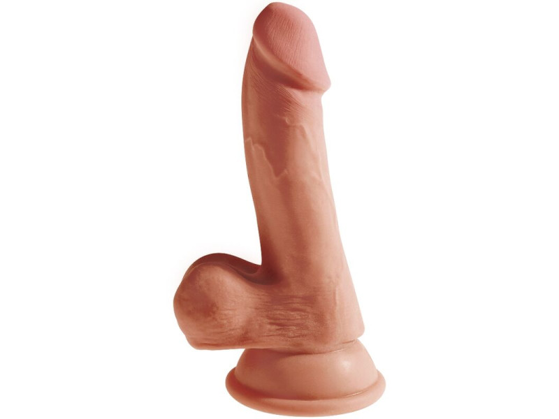 KING COCK - PLUS 3D DILDO WITH BALLS 17 CM